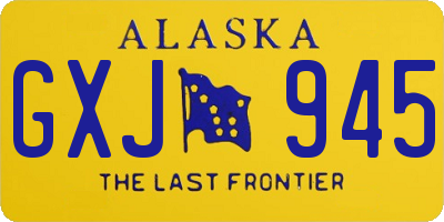 AK license plate GXJ945