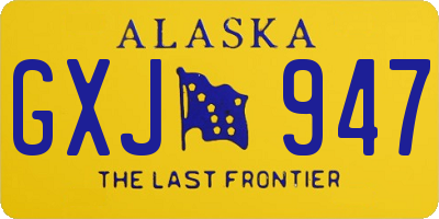 AK license plate GXJ947
