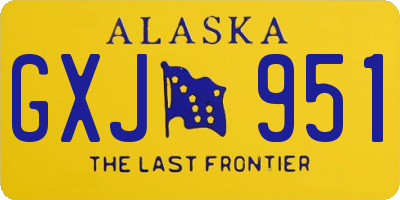 AK license plate GXJ951