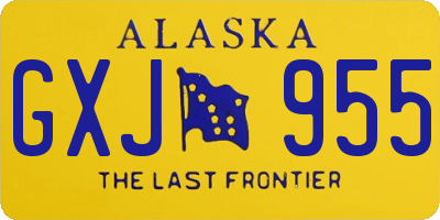 AK license plate GXJ955