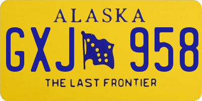 AK license plate GXJ958