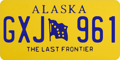 AK license plate GXJ961