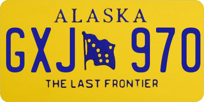 AK license plate GXJ970