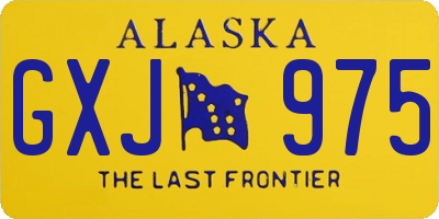 AK license plate GXJ975