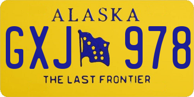 AK license plate GXJ978