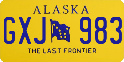 AK license plate GXJ983