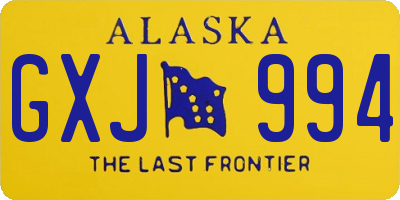 AK license plate GXJ994