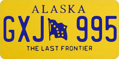 AK license plate GXJ995