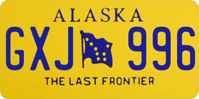 AK license plate GXJ996