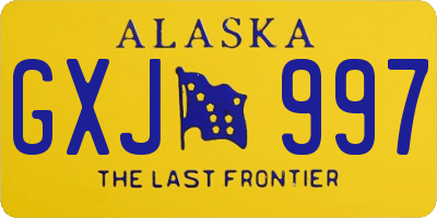 AK license plate GXJ997