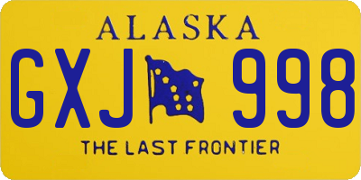 AK license plate GXJ998