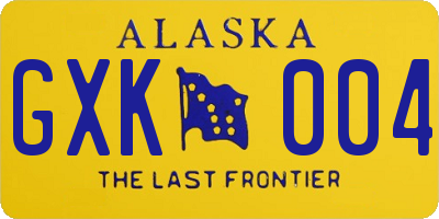 AK license plate GXK004