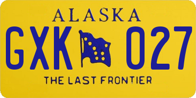 AK license plate GXK027