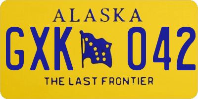 AK license plate GXK042