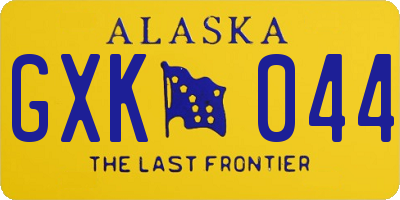 AK license plate GXK044