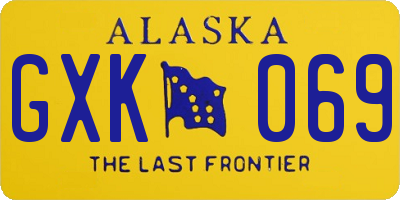 AK license plate GXK069