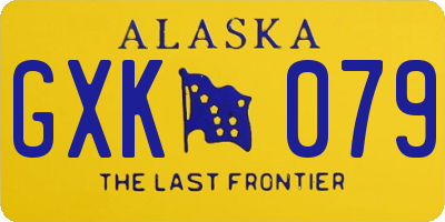 AK license plate GXK079