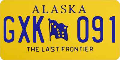 AK license plate GXK091