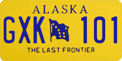 AK license plate GXK101