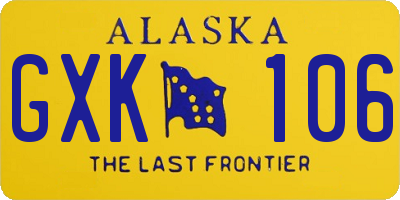 AK license plate GXK106