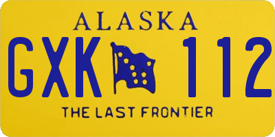 AK license plate GXK112