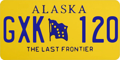 AK license plate GXK120