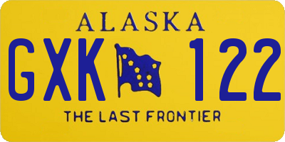 AK license plate GXK122