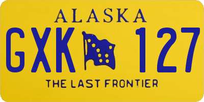 AK license plate GXK127