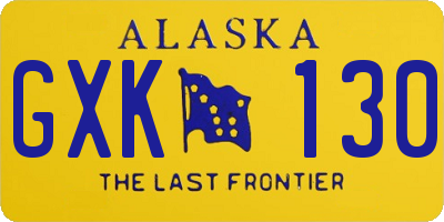 AK license plate GXK130