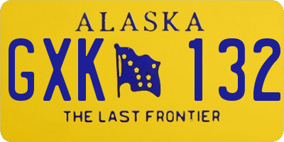 AK license plate GXK132