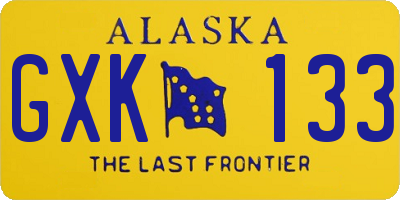 AK license plate GXK133