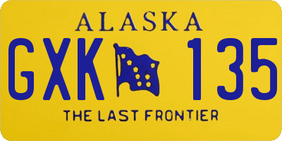 AK license plate GXK135