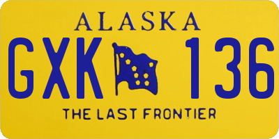 AK license plate GXK136