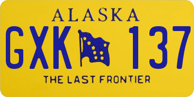 AK license plate GXK137