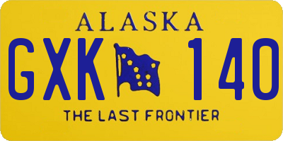 AK license plate GXK140