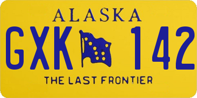 AK license plate GXK142