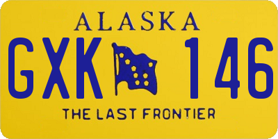 AK license plate GXK146