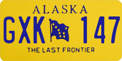 AK license plate GXK147