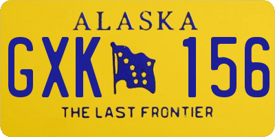 AK license plate GXK156