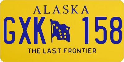 AK license plate GXK158