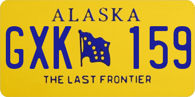 AK license plate GXK159