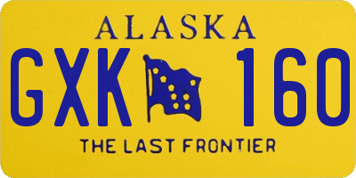 AK license plate GXK160