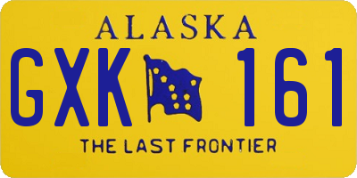 AK license plate GXK161