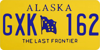AK license plate GXK162