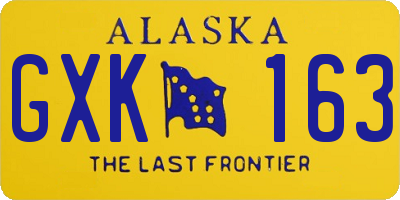AK license plate GXK163