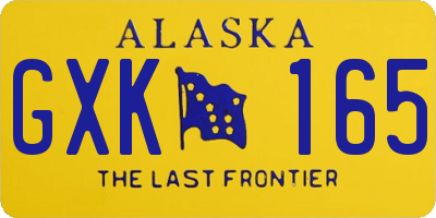 AK license plate GXK165