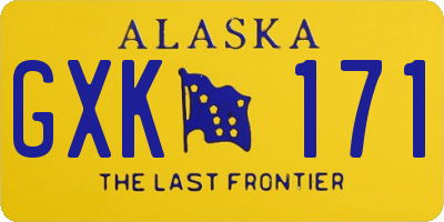 AK license plate GXK171