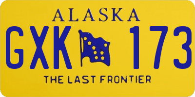 AK license plate GXK173