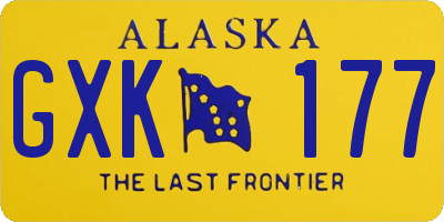 AK license plate GXK177