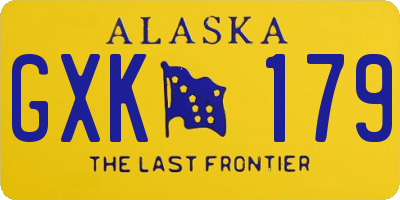 AK license plate GXK179